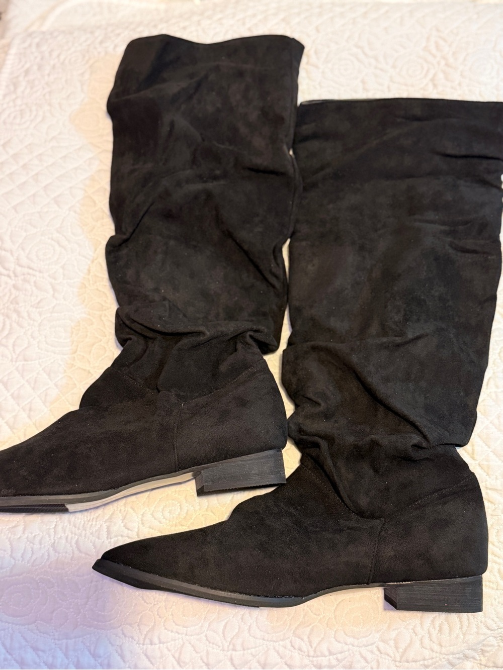 Women's Black Over-the-Knee Flat Boots